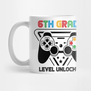 6th Grade Level Unlocked Video Gamer Back to School Boys Mug